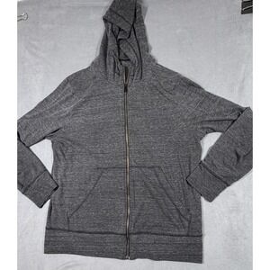 American Giant Classic Full Zip Hoodie Mens Large Gray Solid Sweatshirt